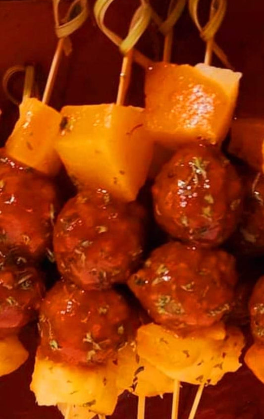 Pineapple Meatball Skewers